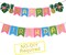 Hawaiian Birthday Party Decoration for Luau Summer Pool Glitter Gold Birthday Banner for Aloha Party Coconut Palm and Beach Happy Birthday Banner Photography Props